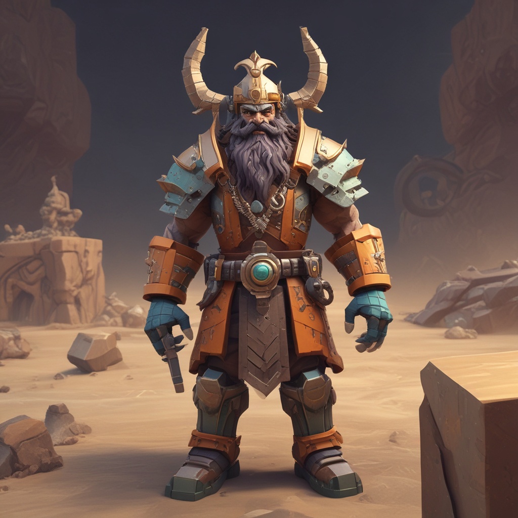 Blocky image of boss Quakebeard, Guardian of Terra